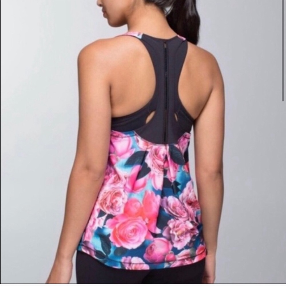 Lululemon floral tank top racer back
